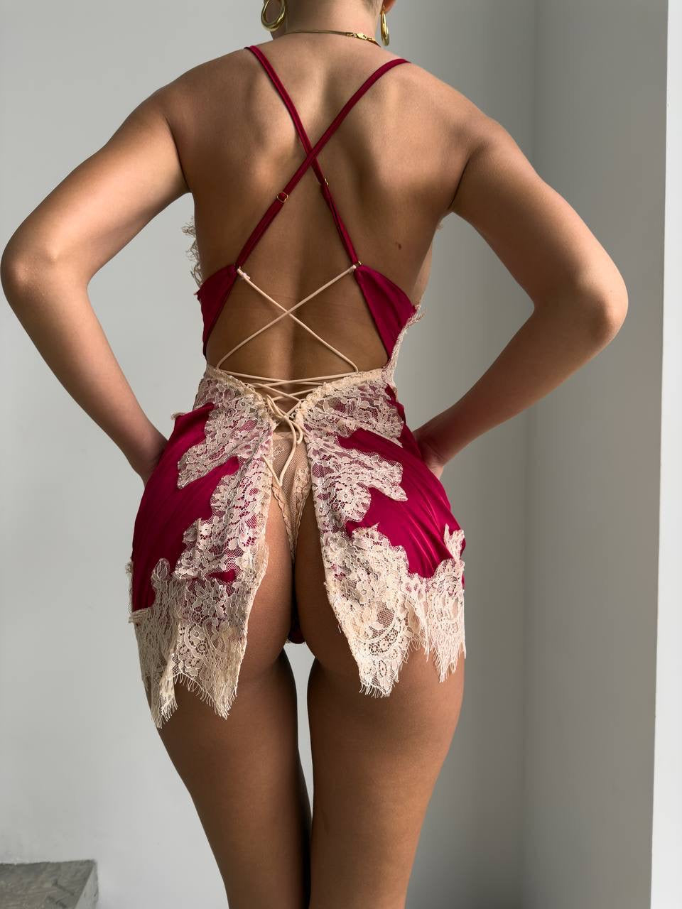 Alexis Luxury Babydoll Red