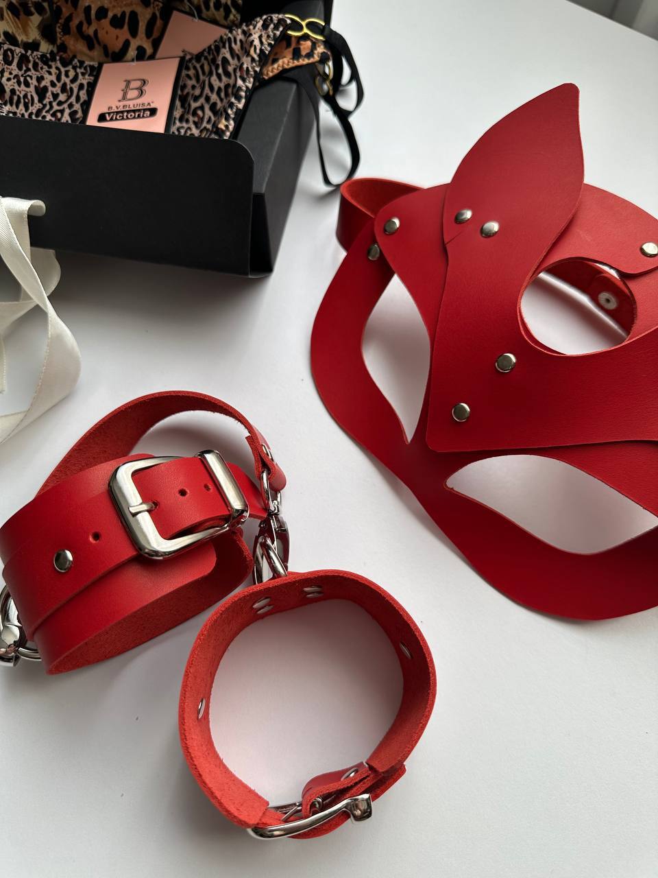 Black Panther Bondage Set - Maske ve Kelepçe Set