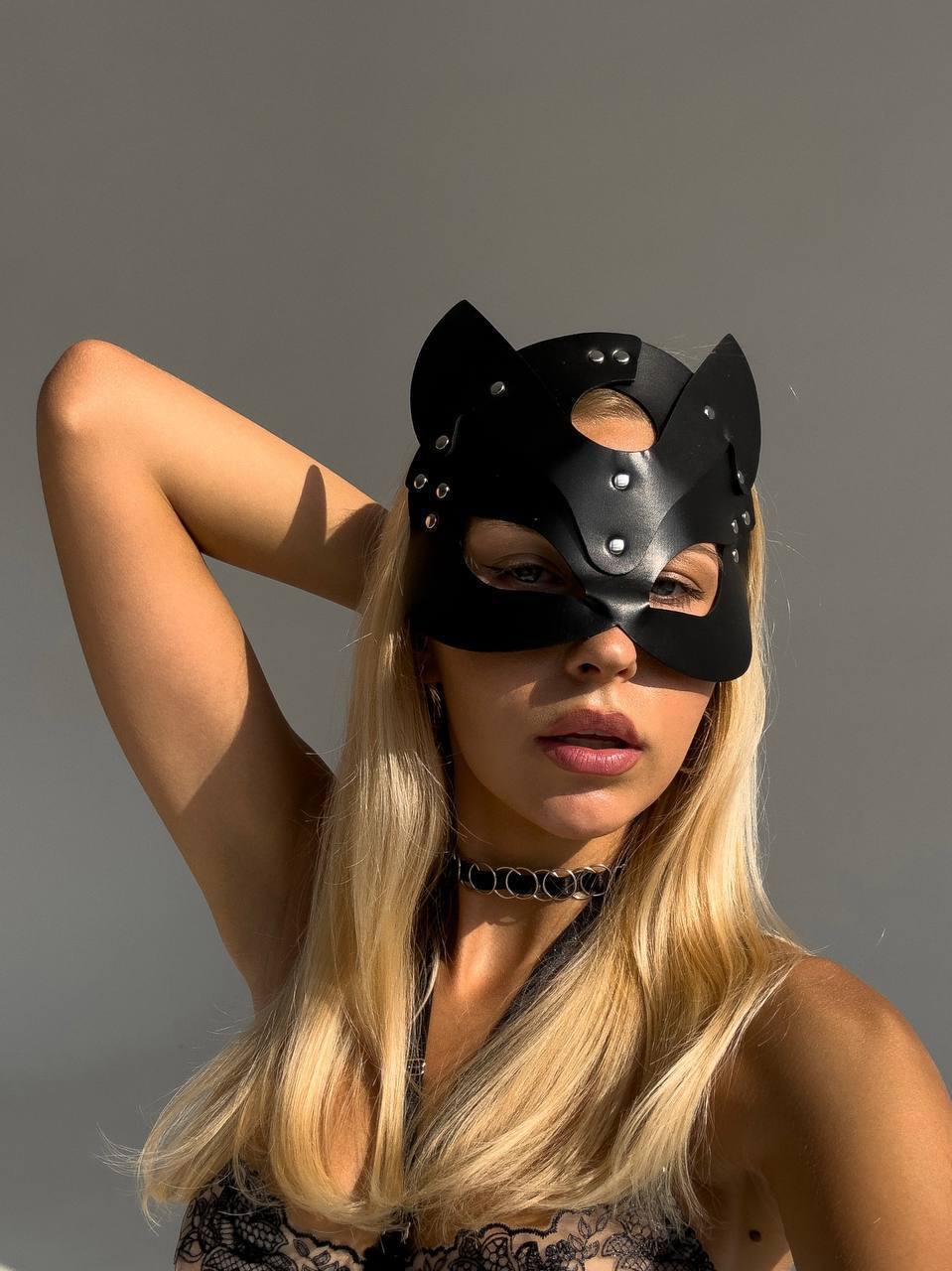 Black Panther Bondage Set - Maske ve Kelepçe Set